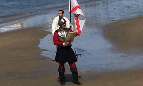 Celebration of Spanish landing at Cabrillo Monument.