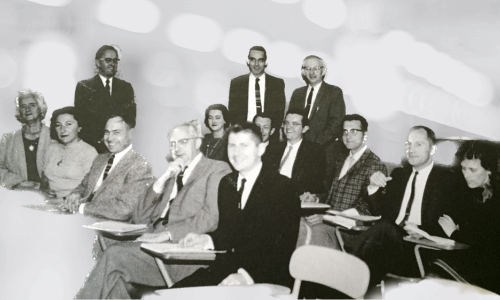 Initial founders of San Diego Alcala Sister Cities Society at San Diego State University with other Spanish Professors.